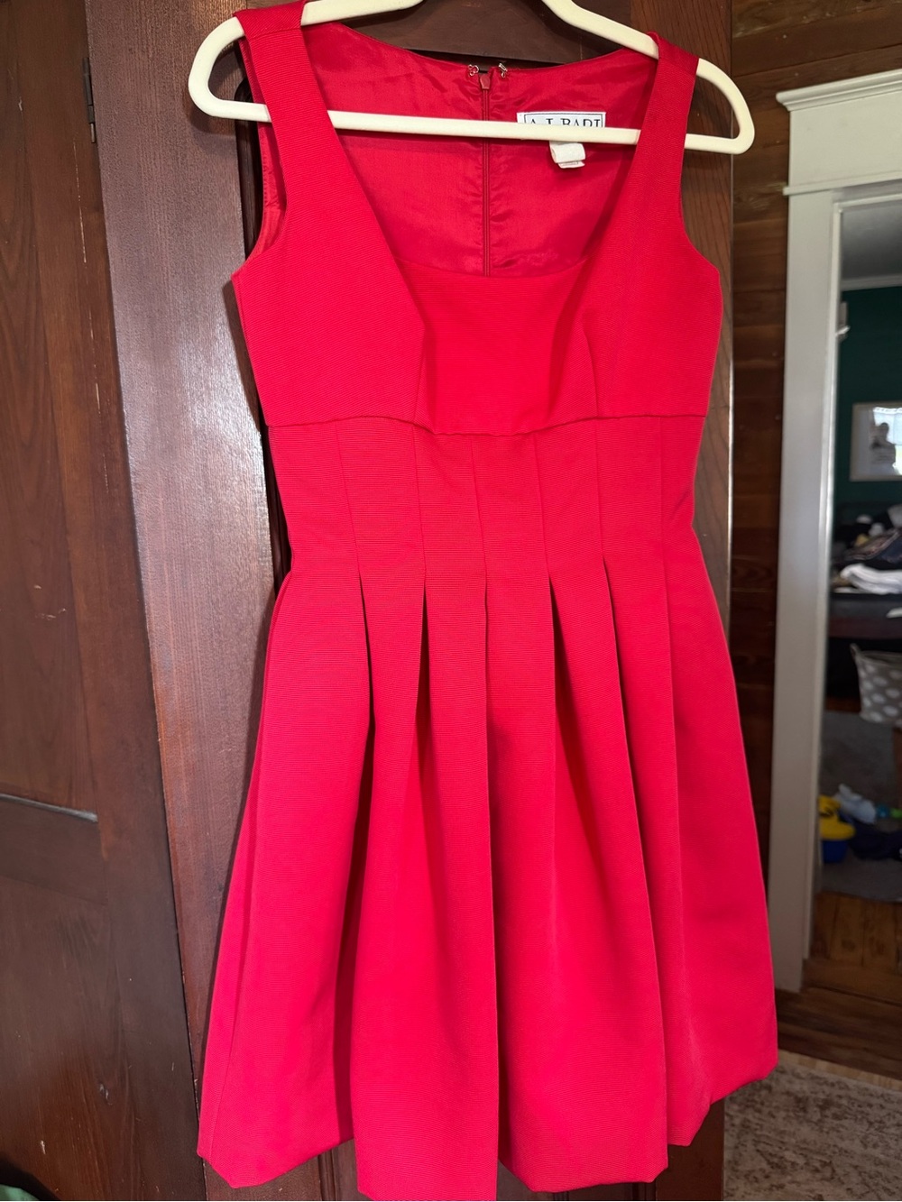 A.J. Bari Vibrant Red Sleeveless Dress